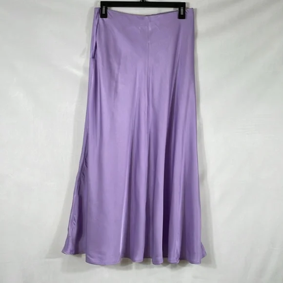 L’AGENCE Clarisa Maxi Skirt Size M NWT Lavender - Picture 2 of 12
